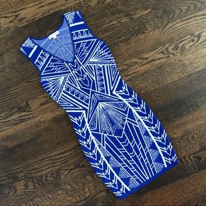 Tribal design bodycon mini dress